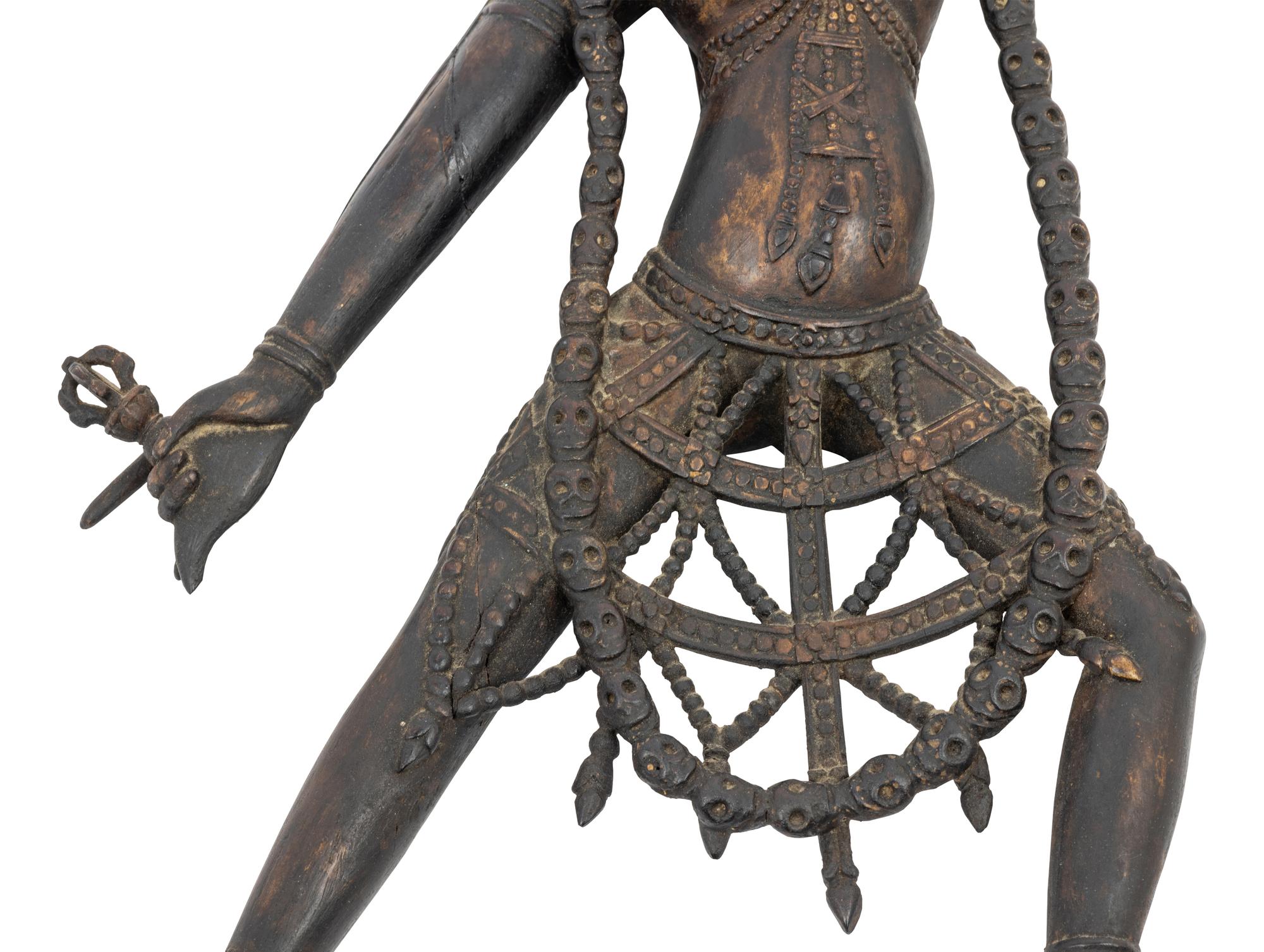 A Tibetan Lacquered Wood Figure of Vajrayogini