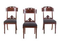 Three Regency Shell-Carved Mahogany Side Chairs