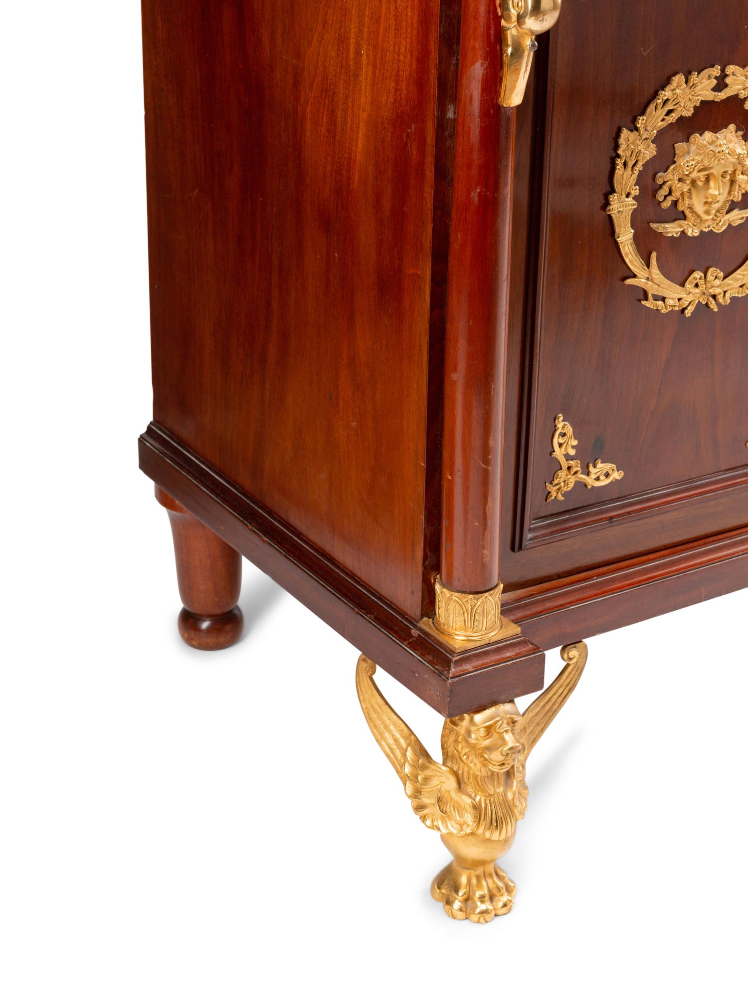 An Empire Style Gilt Bronze Mounted Dressing Table