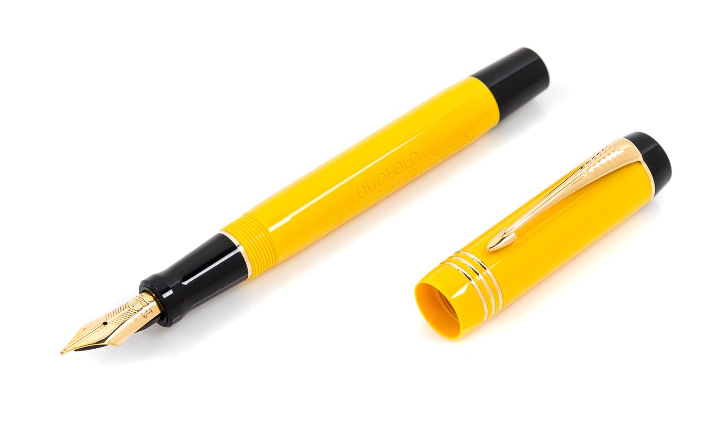 A Parker Duofold Mandarin Yellow Limited Edition Fountain Pen