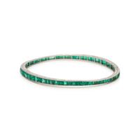 VAN CLEEF & ARPELS, ART DECO, EMERALD BANGLE BRACELET