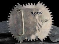 Large Navajo Silver Gan Dancer Belt Buckle