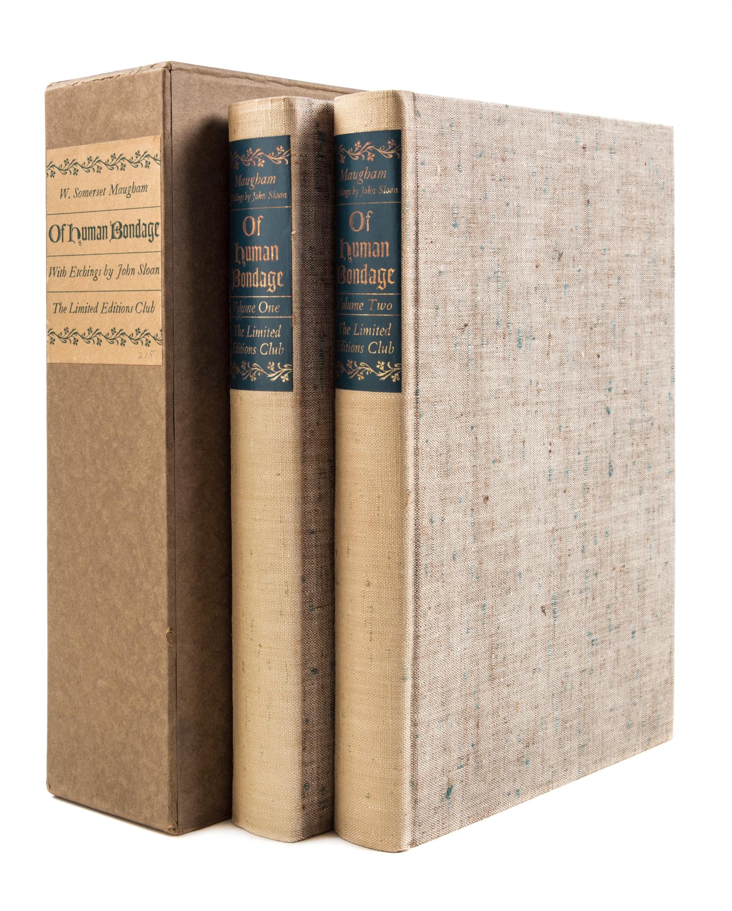 (LIMITED EDITIONS CLUB) MAUGHAM, W. SOMERSET. Of Human Bondage. New Haven, 1938. 2 vols. One of 1,500 copies.