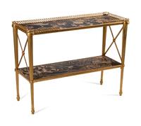 A Coromandel Lacquer Panel-Inset Gilt Bronze Serving Table