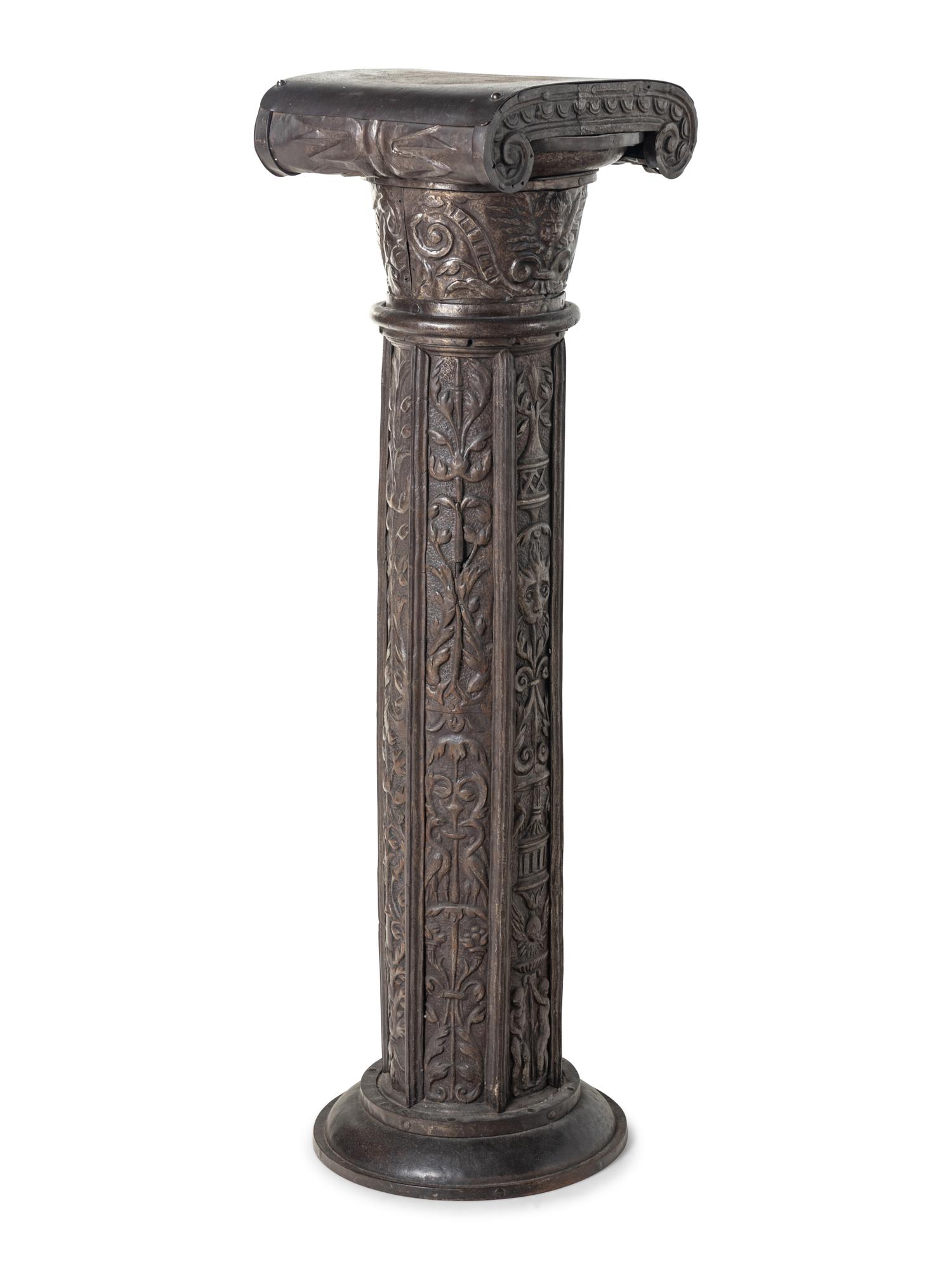 A Continental Metal-Mounted Pedestal