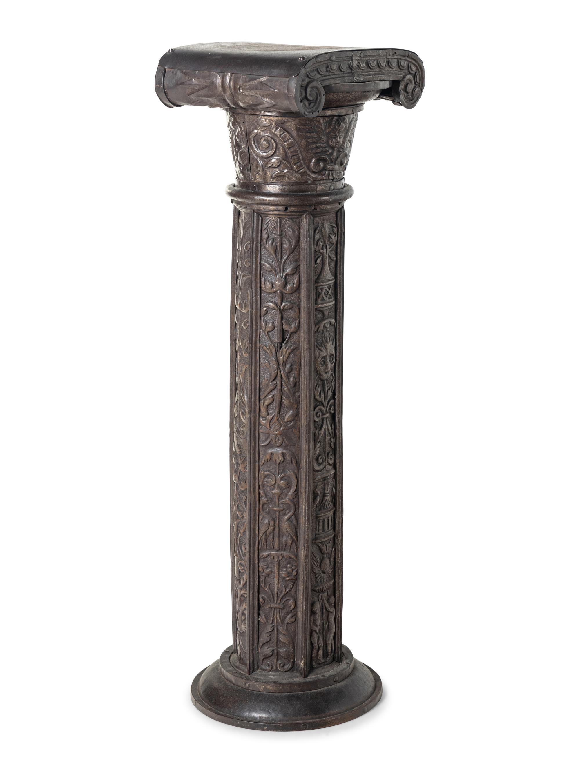 A Continental Metal-Mounted Pedestal