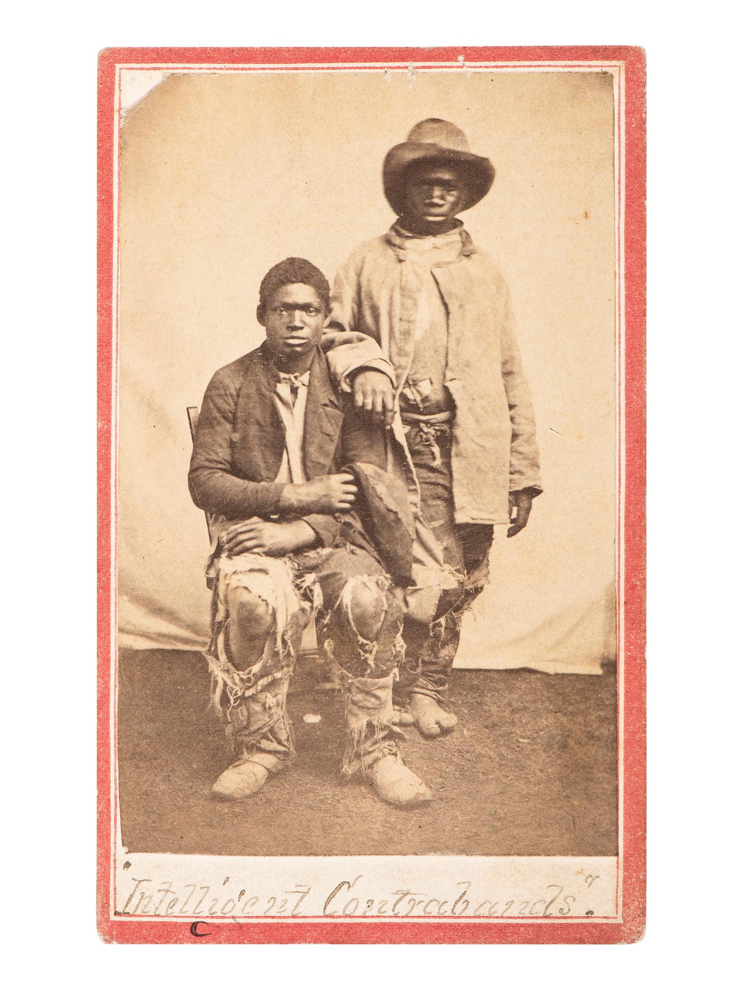 [AFRICAN AMERICANA - CIVIL WAR]. “ Intelligent Contrabands .” [Baton Rouge, LA]: [McPherson & Oliver], ca 1862.