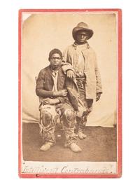 [AFRICAN AMERICANA - CIVIL WAR]. “ Intelligent Contrabands .” [Baton Rouge, LA]: [McPherson & Oliver], ca 1862.