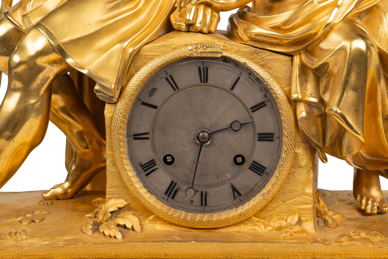 A Louis Philippe Gilt Bronze Mantel Clock