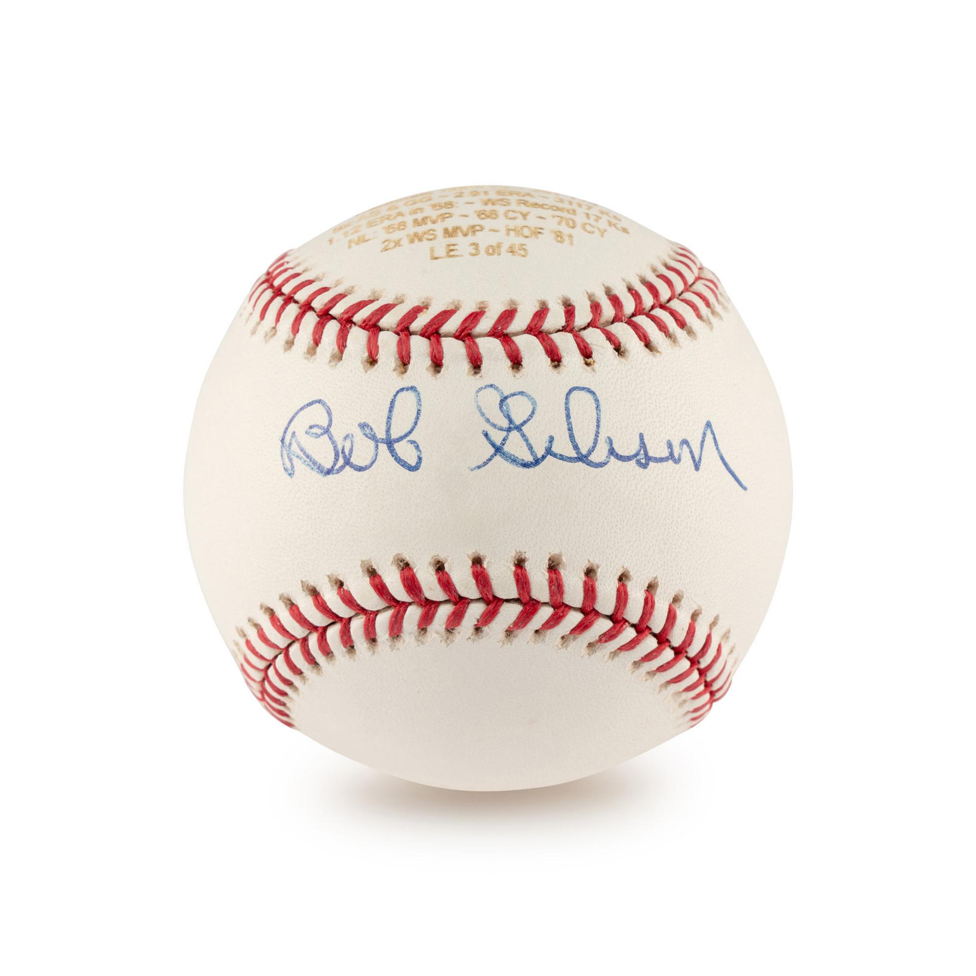 A Group of Bob Gibson Single Signed Autograph Baseballs (Beckett Authentication Services)