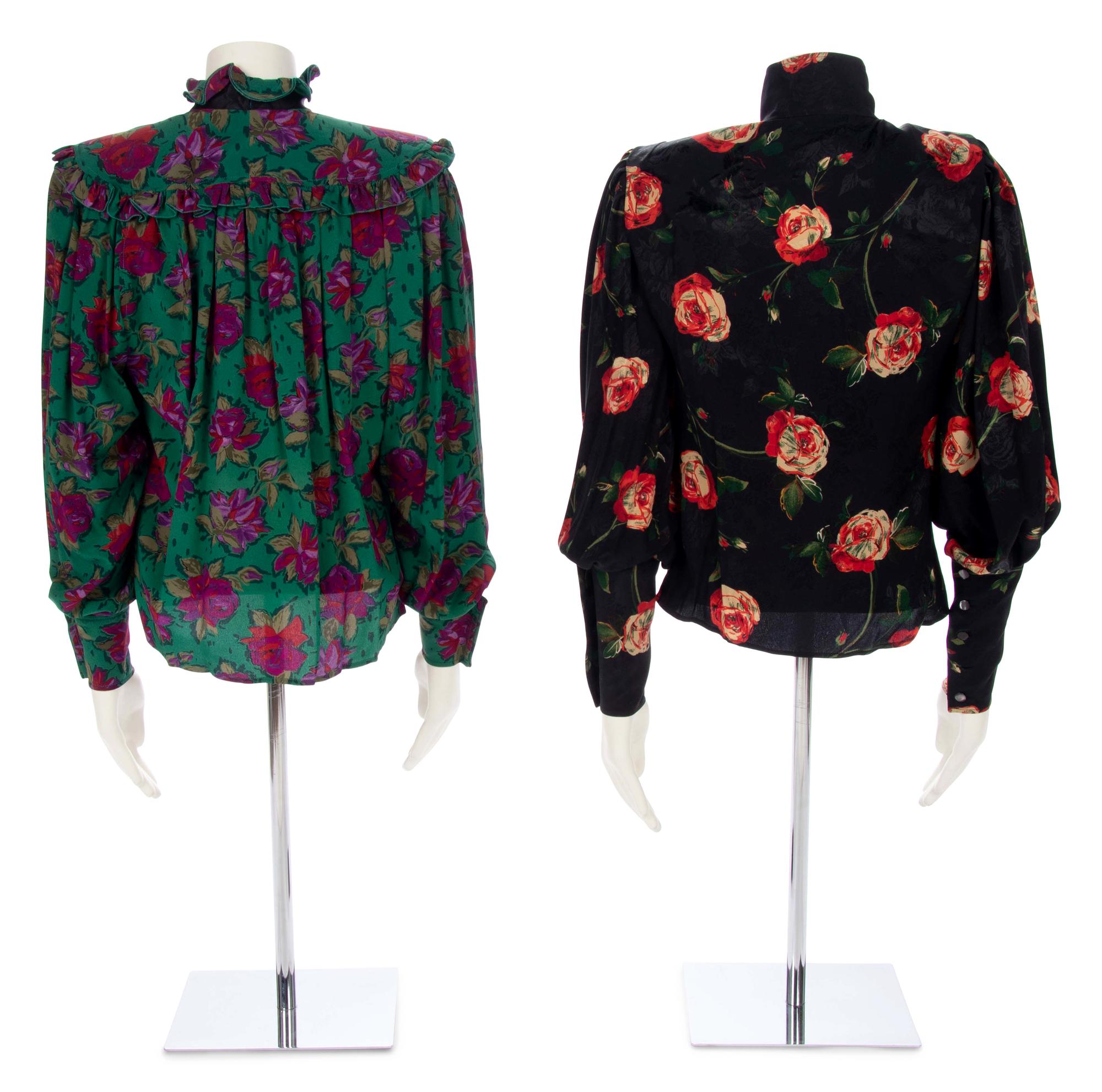 Three Vintage Designer Shirts; Two Ungaro, One Gucci 1980s: