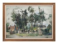 Cottages and Trees