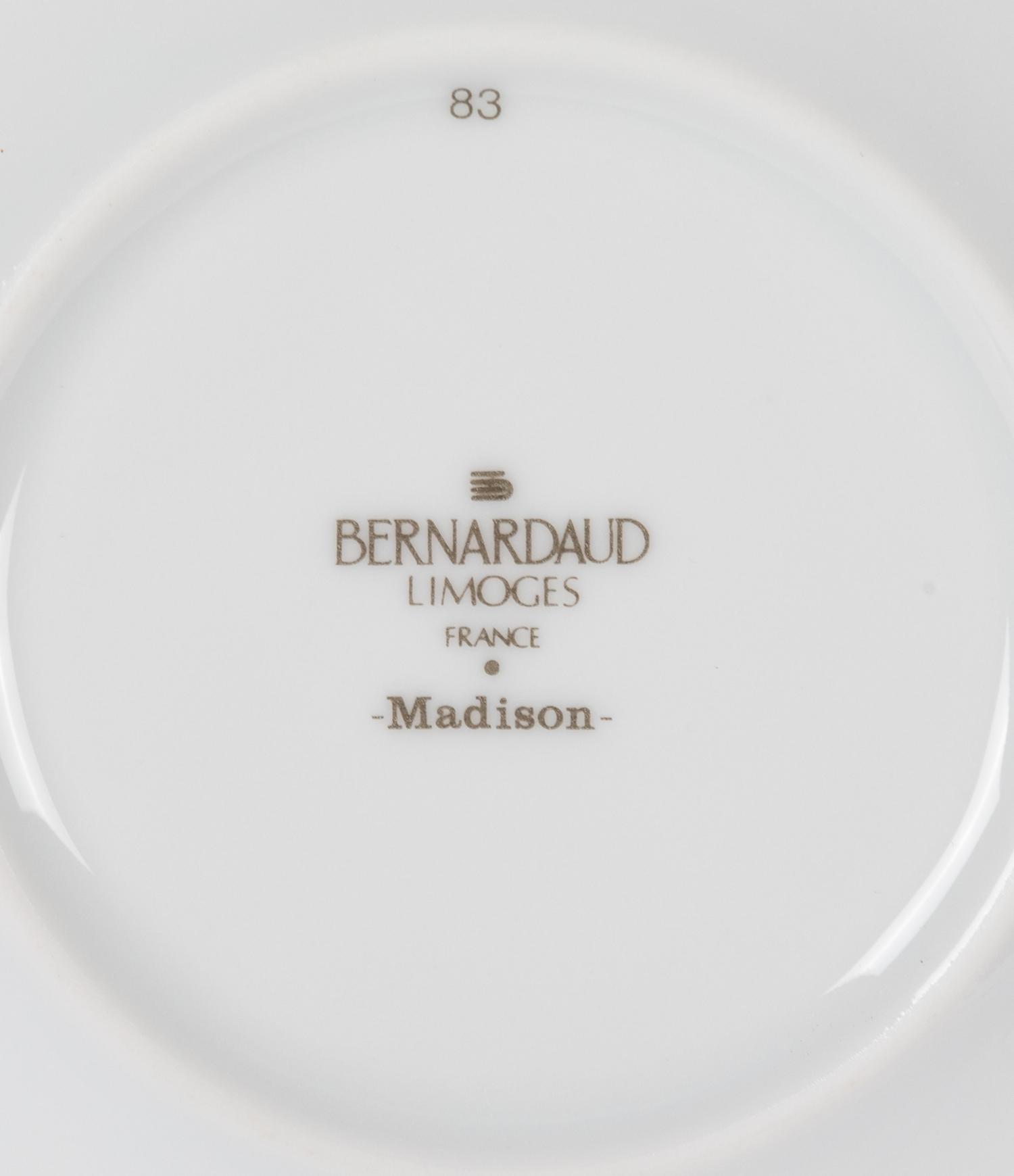 A Bernardaud Limoges Porcelain Dinner Service