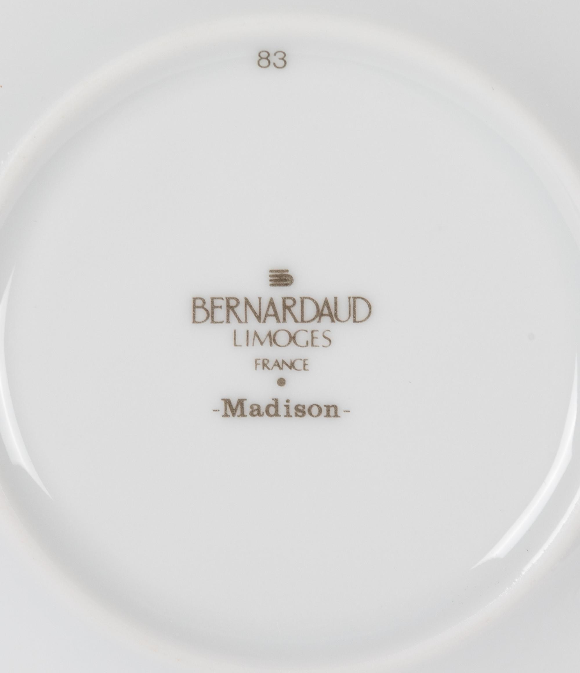 A Bernardaud Limoges Porcelain Dinner Service