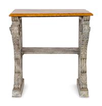 A Decorative Faux Marble Console Table — 20TH CENTURY