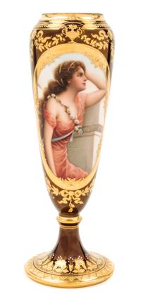 A Vienna Porcelain Vase Height 8 3/4 inches. — 19TH/20TH CENTURY
