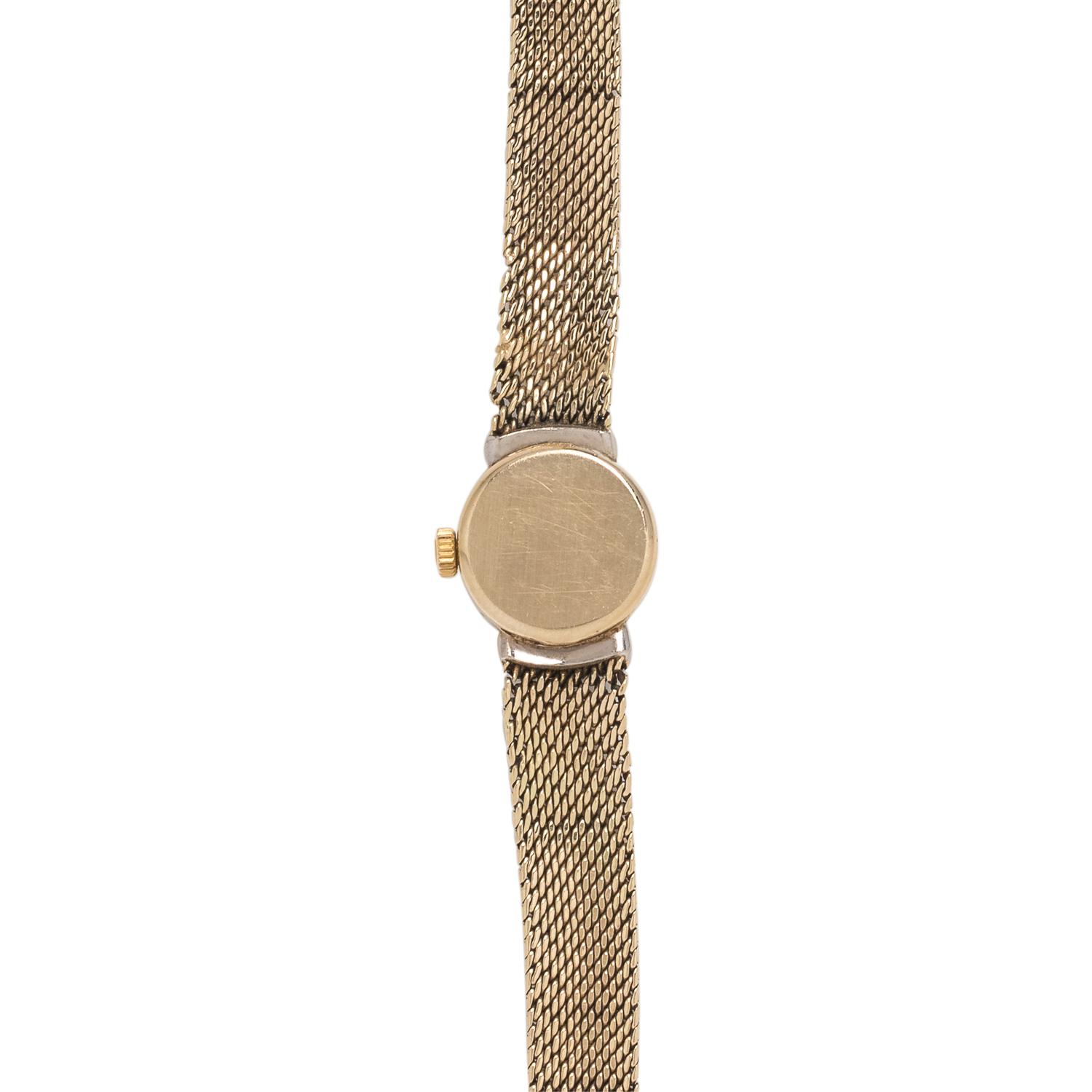 OMEGA, 14K YELLOW GOLD AND DIAMOND WRISTWATCH