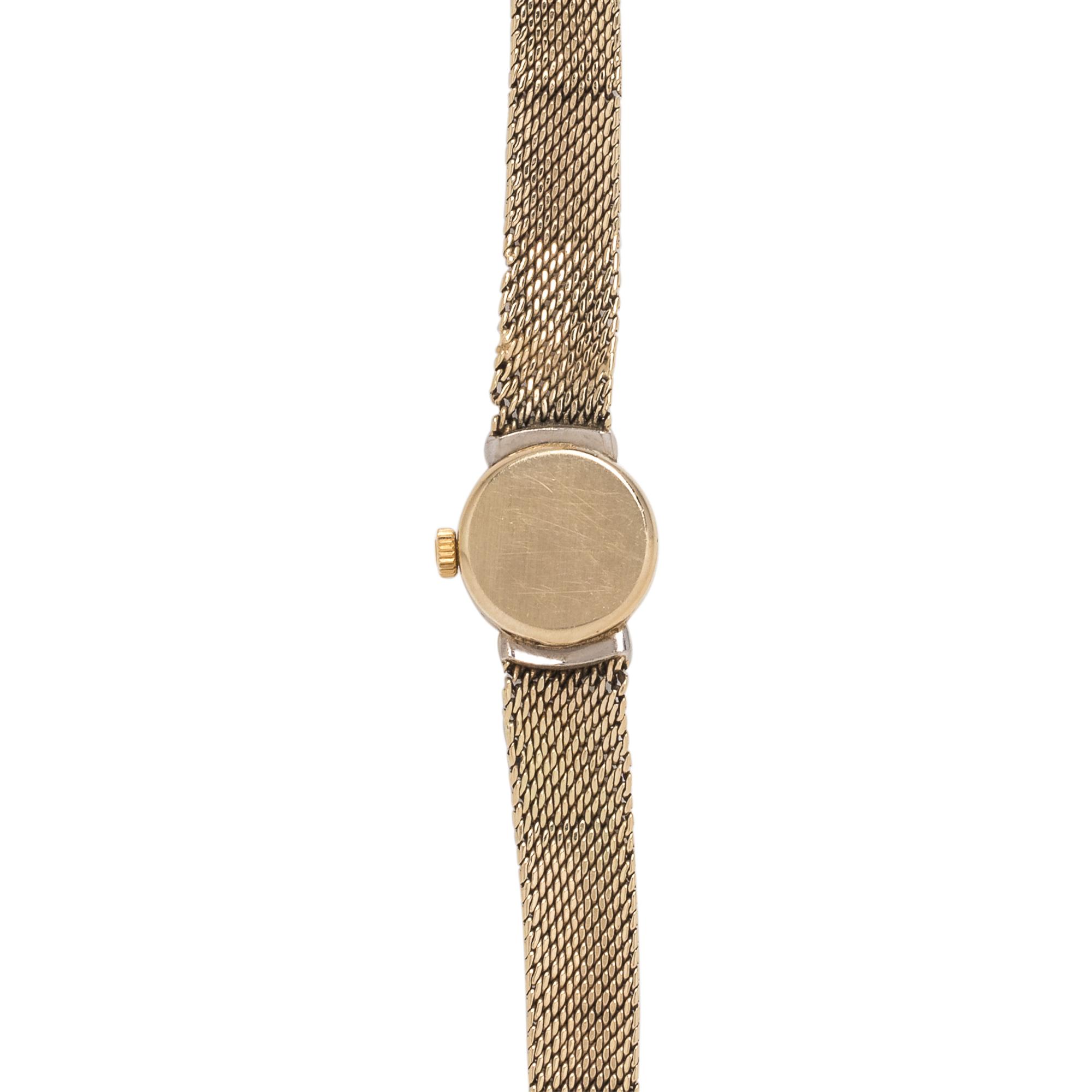 OMEGA, 14K YELLOW GOLD AND DIAMOND WRISTWATCH