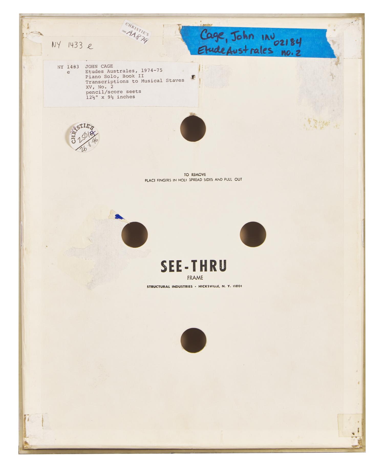 Études Australes , Piano Solo, Book II, Transcripts to Musical Staves XV, No. 2 , 1974-75