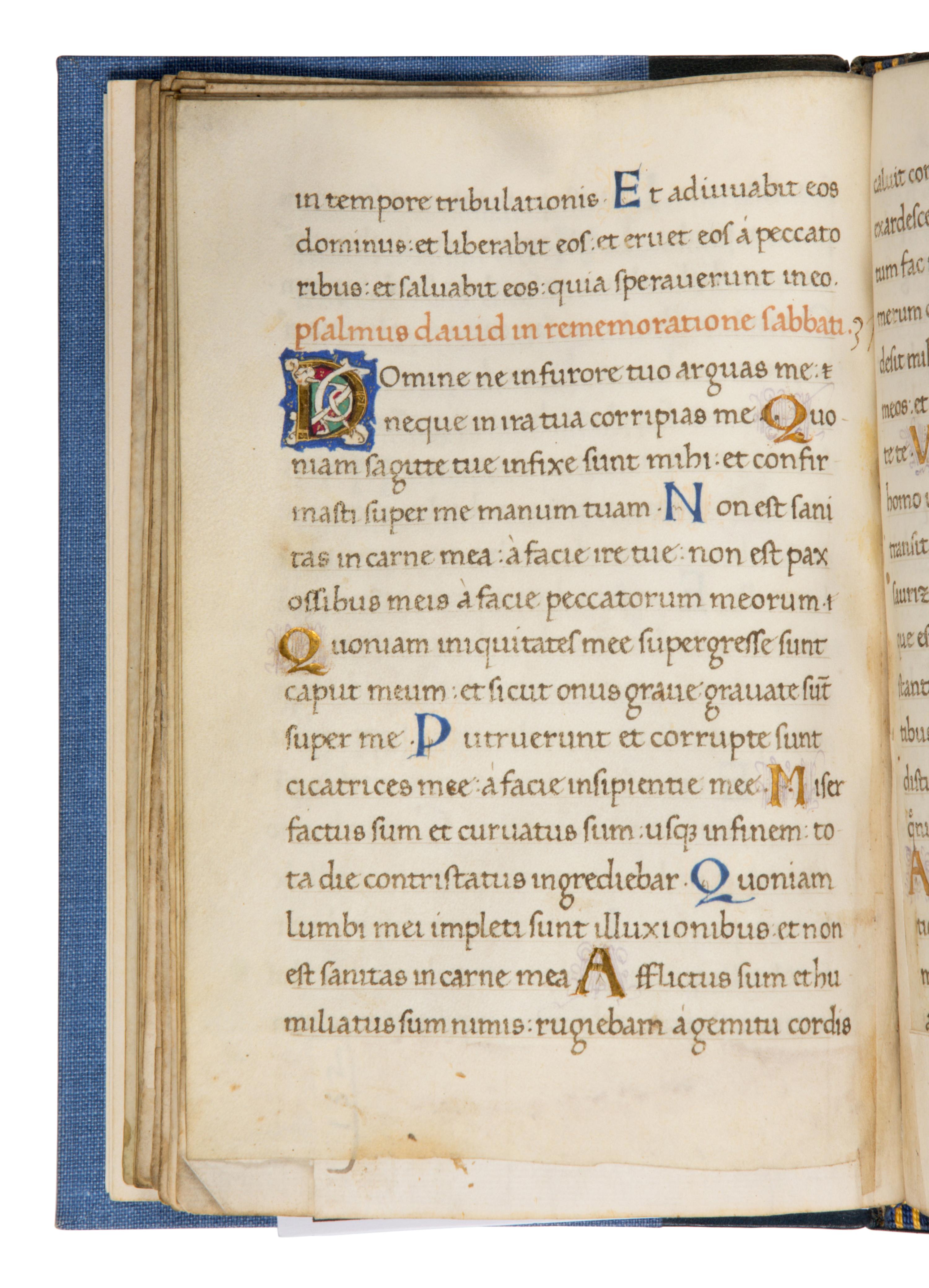 Psalter (fragment) in Latin, illuminated manuscript on parchment [Italy, Naples, c. 1460]