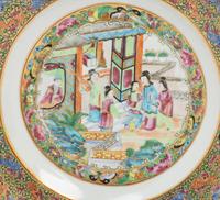 Five Chinese Export Famille Rose Porcelain Plates