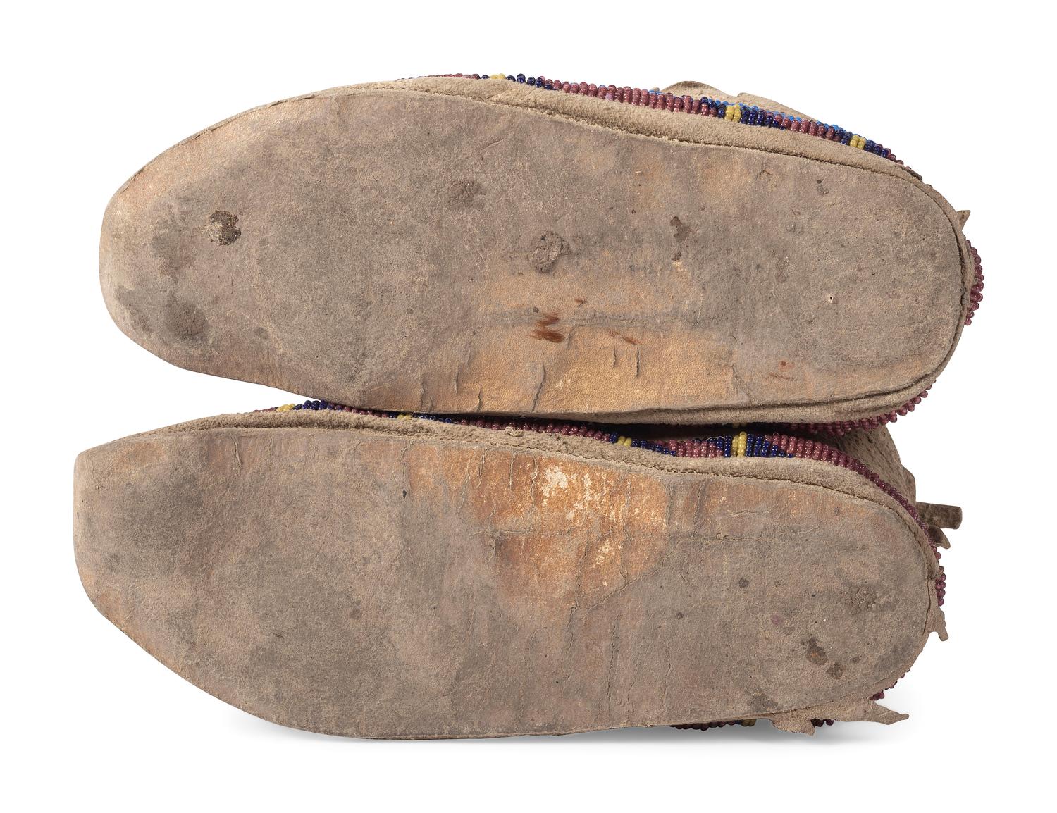 Cheyenne Beaded Hide Moccasins