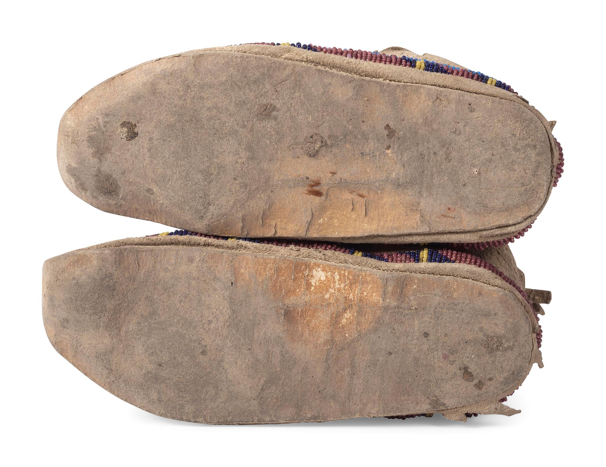 Cheyenne Beaded Hide Moccasins