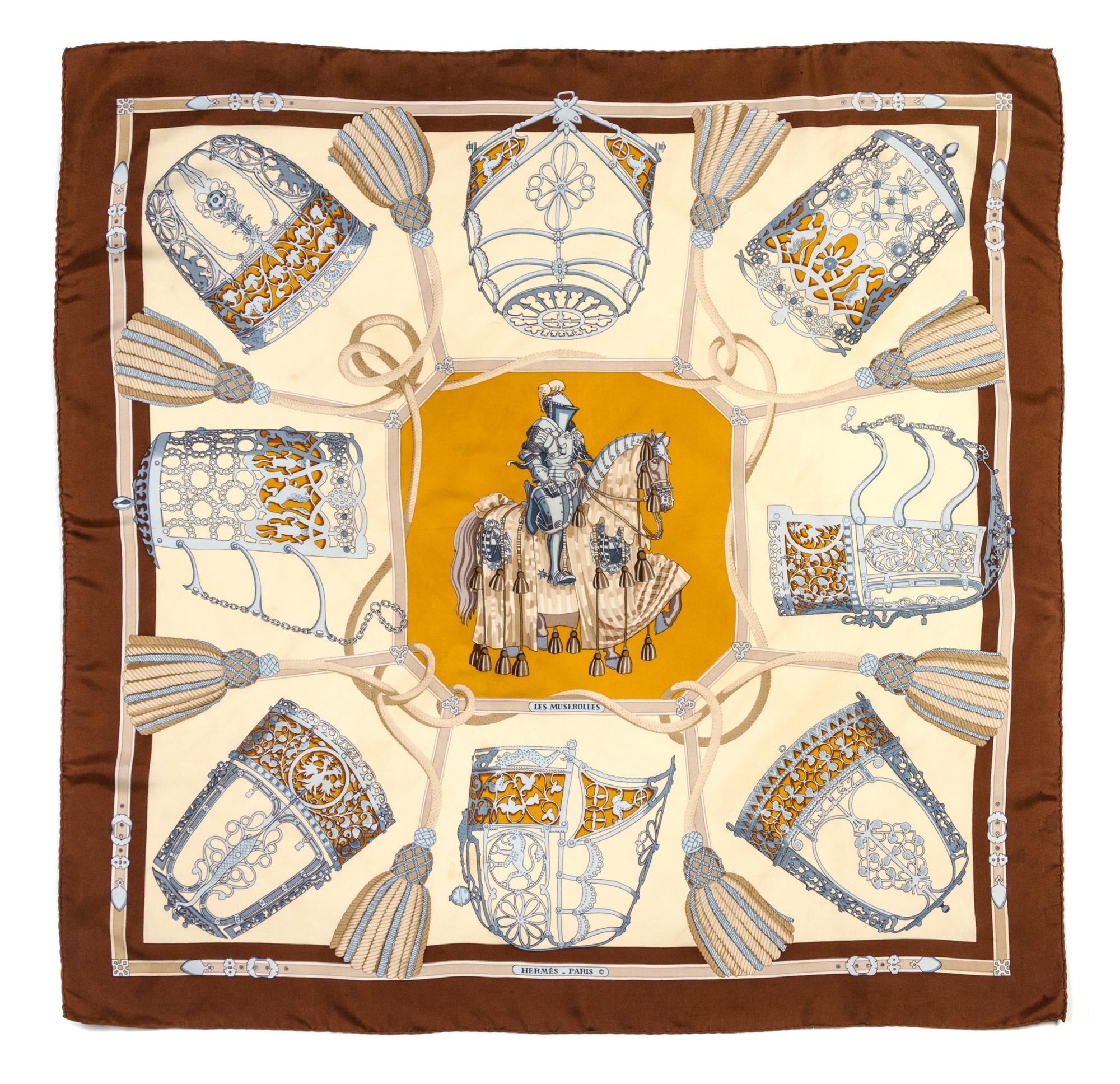 An Hermes Silk Scarf, 35 x 35 inches.