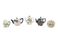 A Group of Eleven Majolica Pitchers, Teapots and Lidded Vessels