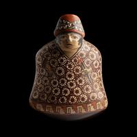 A Nazca-Huari Seated Figure Vessel