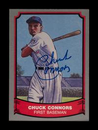 A 1988 Pacific Chuck Connors The Rifleman Signed Autograph Baseball Card No. 71 (Beckett Authentication Services Certified)