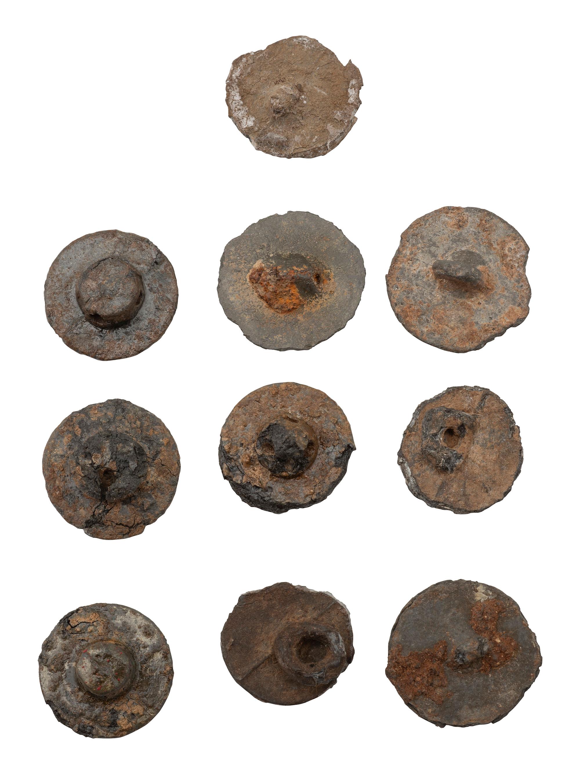 [MILITARIA] 10 American buttons from the Estate of Carroll J. Delery III. Late 18th-19th century.