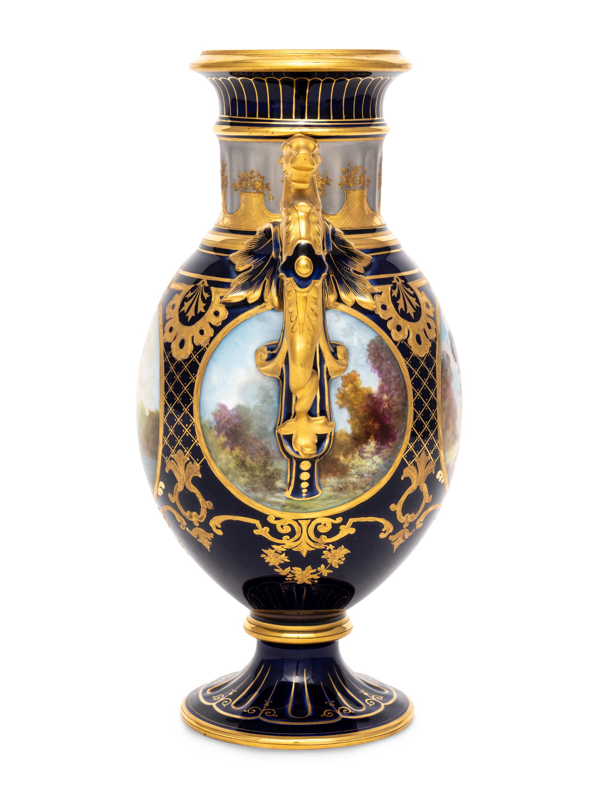 A Continental Porcelain Vase