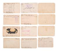 [NATIVE AMERICANS]. Album containing CDVs of Sioux involved in the 1862 Dakota Uprising in Minnesota containing photographs by Joel Whitney, B.F. Upton, and Martin's Gallery of St. Paul, MN.