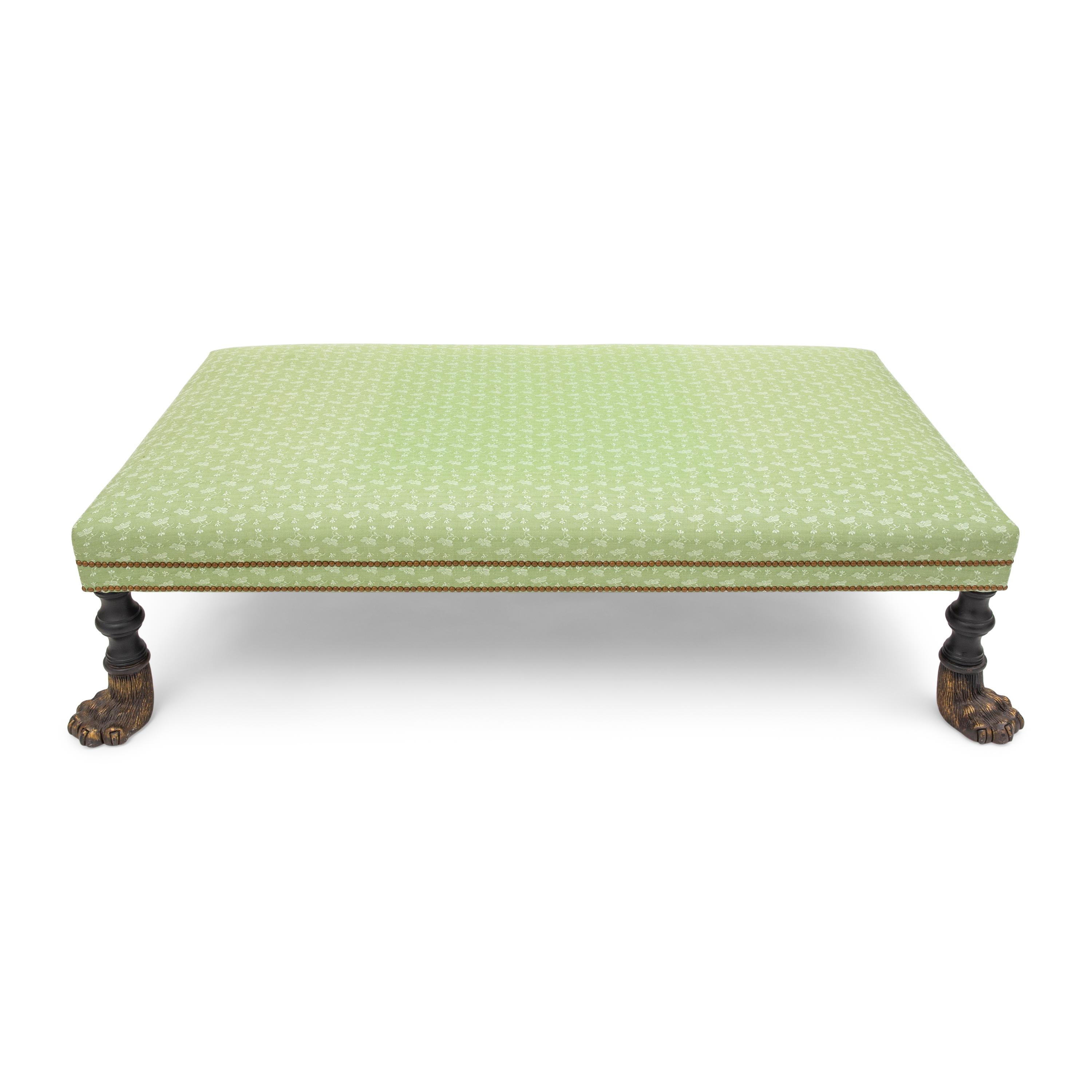 A Regency Style Parcel-Gilt Ottoman