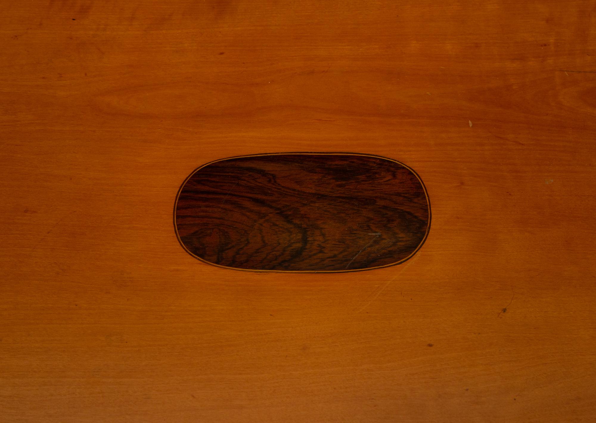 A George III Crossbanded and Inlaid Satinwood Work Table