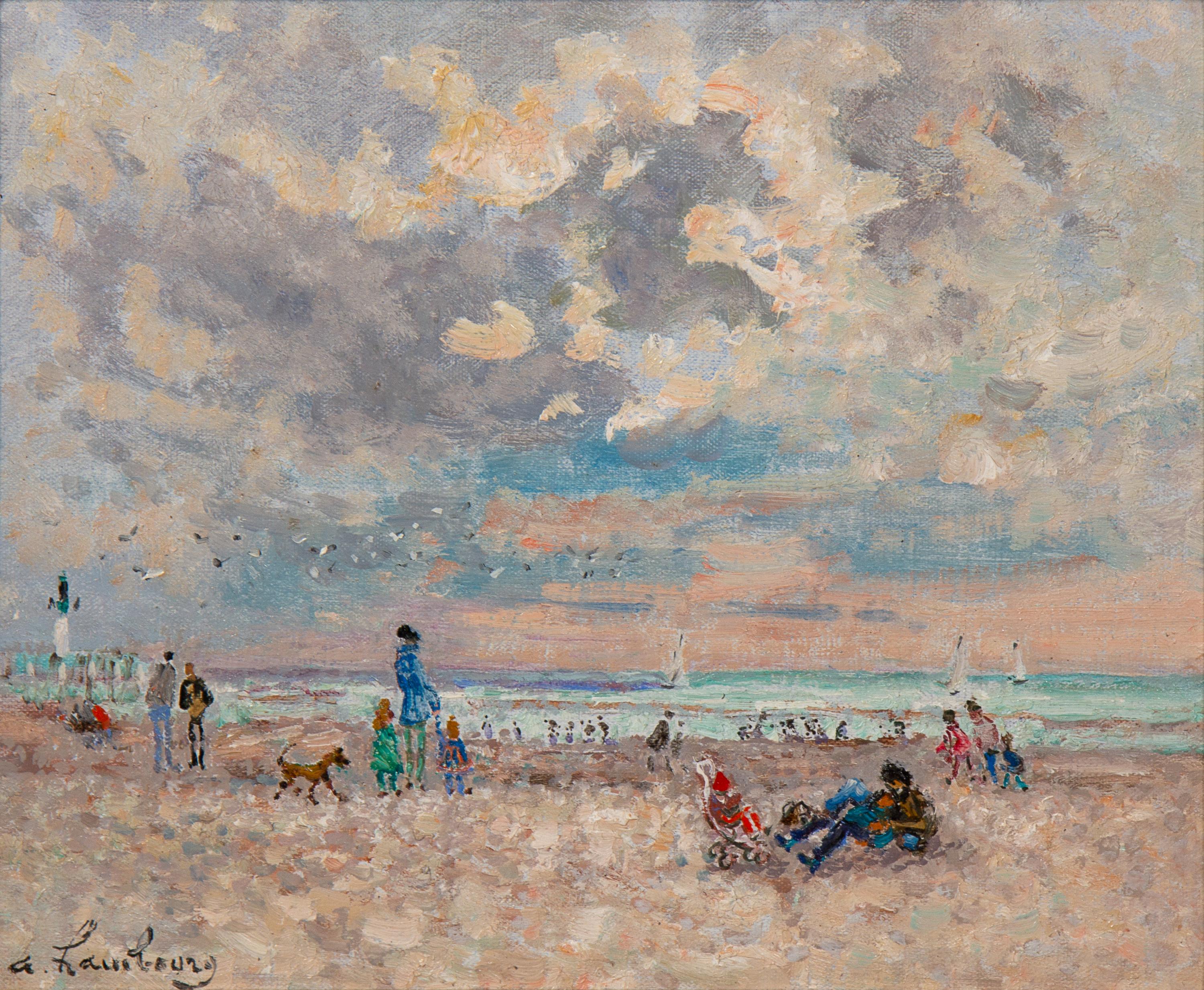 Temps doux, sur la plage, au printemps