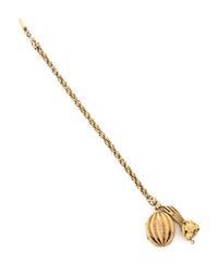 VICTORIAN, YELLOW GOLD LINK BRACELET WITH LOCKET AND HAND CLASP