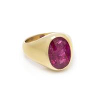 YELLOW GOLD AND RUBY RING