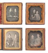 [EARLY PHOTOGRAPHY]. 19 daguerreotypes of siblings and other family pairs.