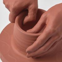 A Wedgwood Sculpture "The Hands of a Potter" Designed by Colin Melbourne UK, 1978