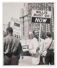 [CIVIL RIGHTS]. A group of 2 press photographs of Jackie Vaughn III and Ralph Abernathy, incl. Vaughn picketing at a July 1965 civil rights march in Chicago.