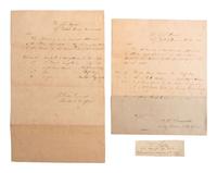 [CIVIL WAR]. Repairs for USS Nyack , 1862, legal papers to discharge a minor who enlisted without permission and clipped signatures of General Franz Sigel, Edwin Stanton, and E.D. Townsend.