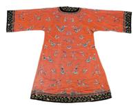 Three Apricot Ground Embroidered Silk Lady's Articles