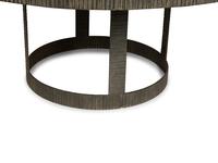 A Contemporary Carved Wood Circular Dining Table