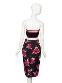 PRADA, KNIT BANDEAU & PRINTED SKIRT