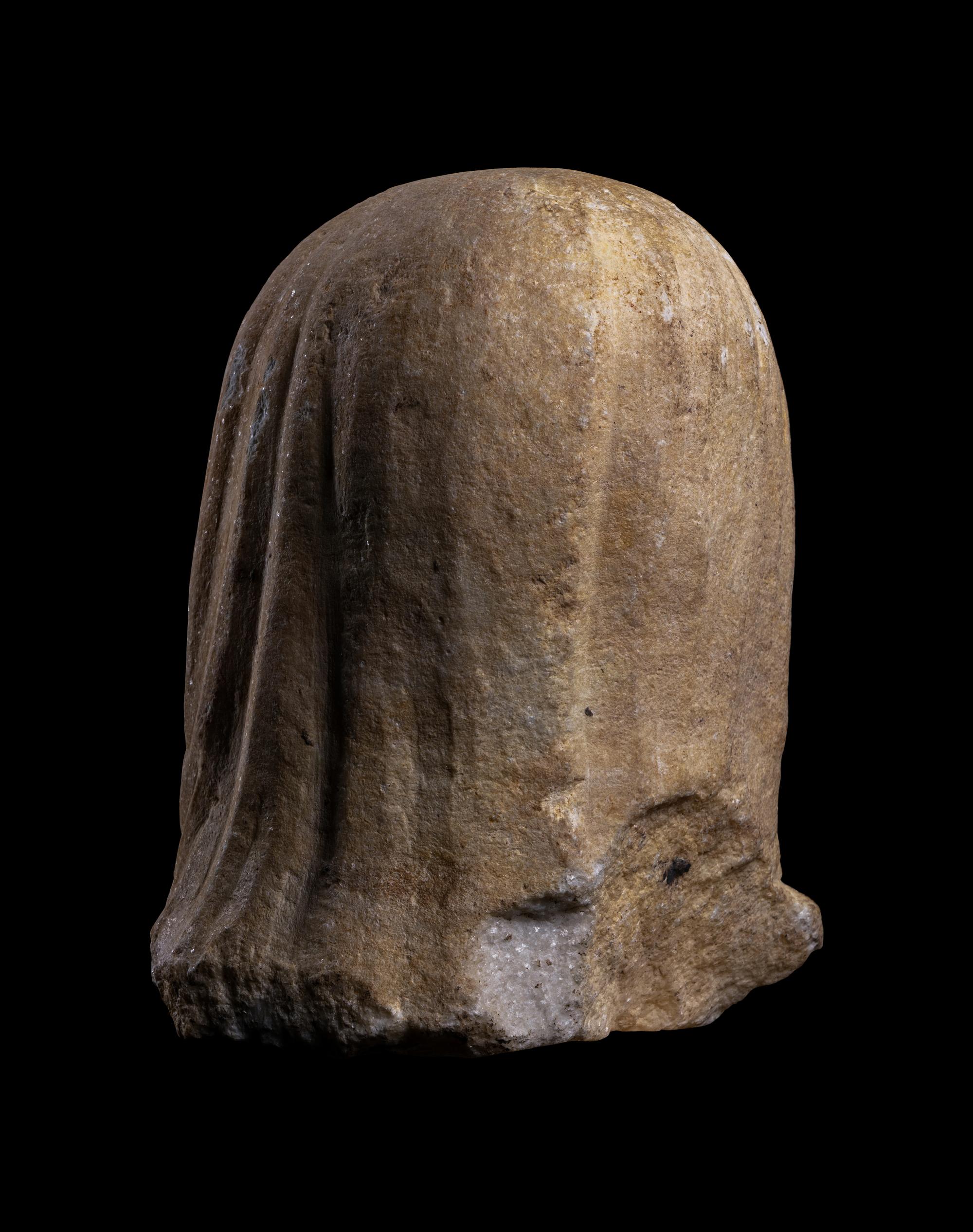 A Roman Marble Portrait Head of a Veiled Woman
