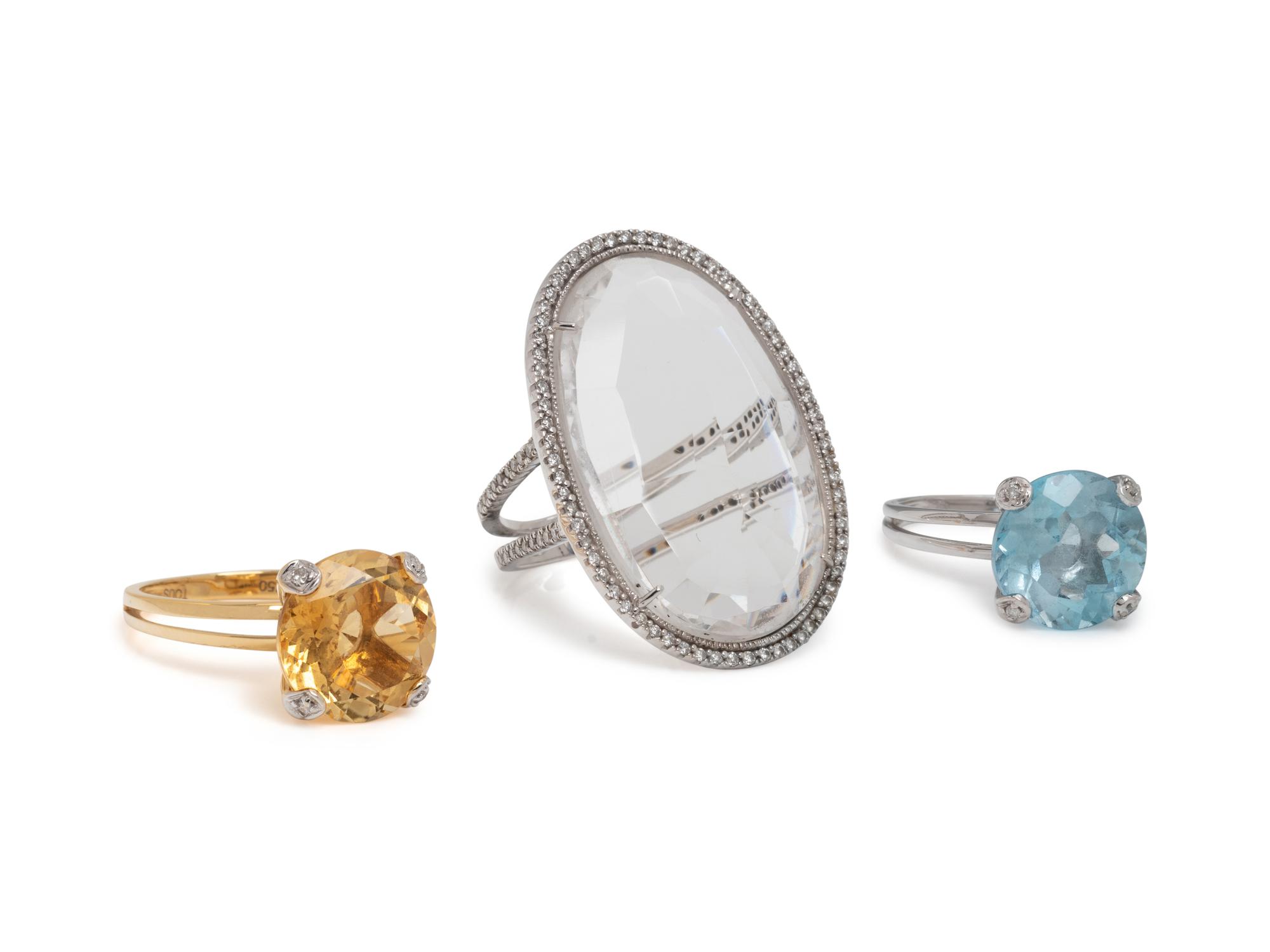 TOUS, COLLECTION OF GEMSTONE AND DIAMOND RINGS