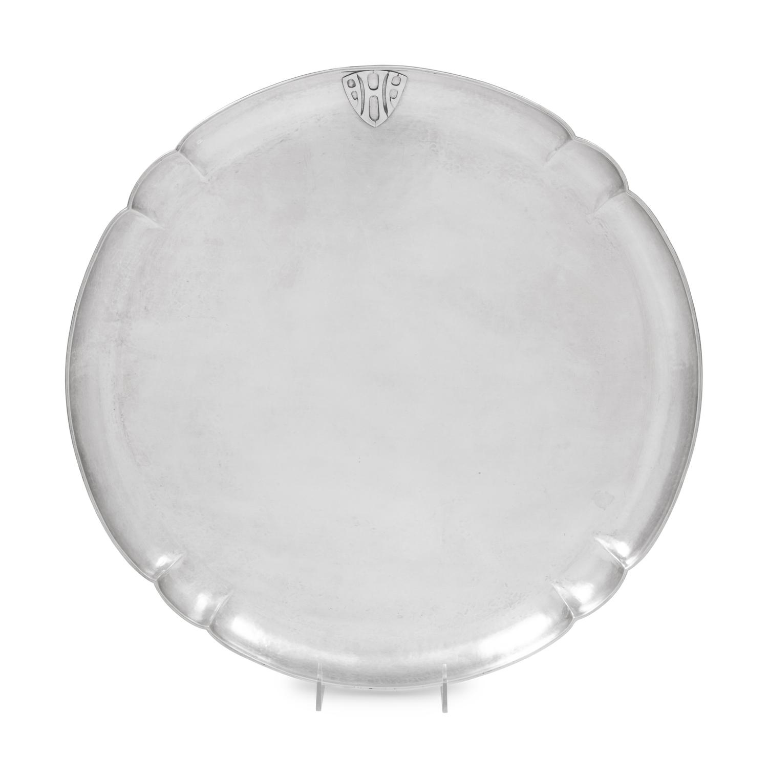 A Large Falick Novick Arts & Crafts Silver Serving Platter