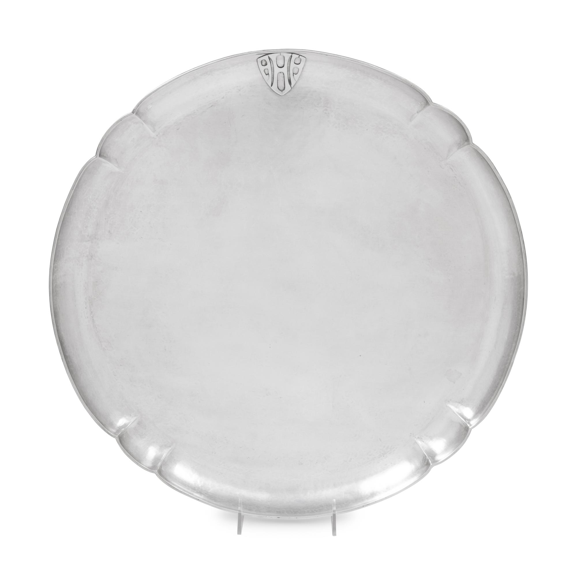 A Large Falick Novick Arts & Crafts Silver Serving Platter